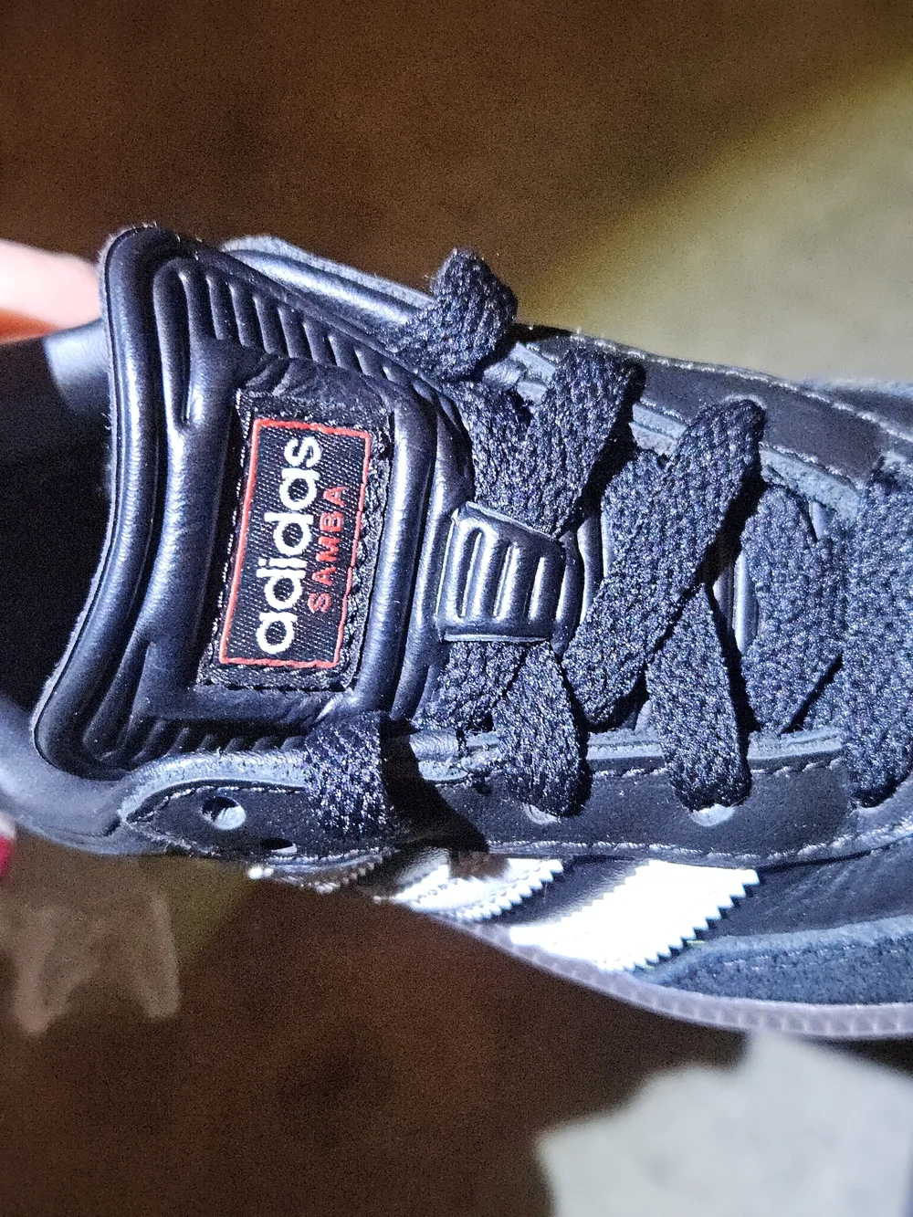 adidas Original Kids' Samba Sneakers in Black and White Gum Sz.11K